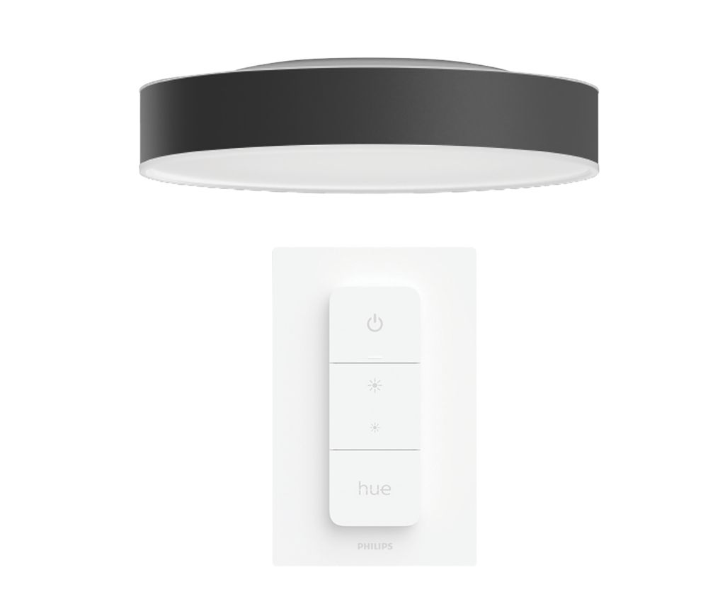 Image of Philips Hue Ambiance Enrave LED Ceiling Light Black 48W 4750-6100lm 