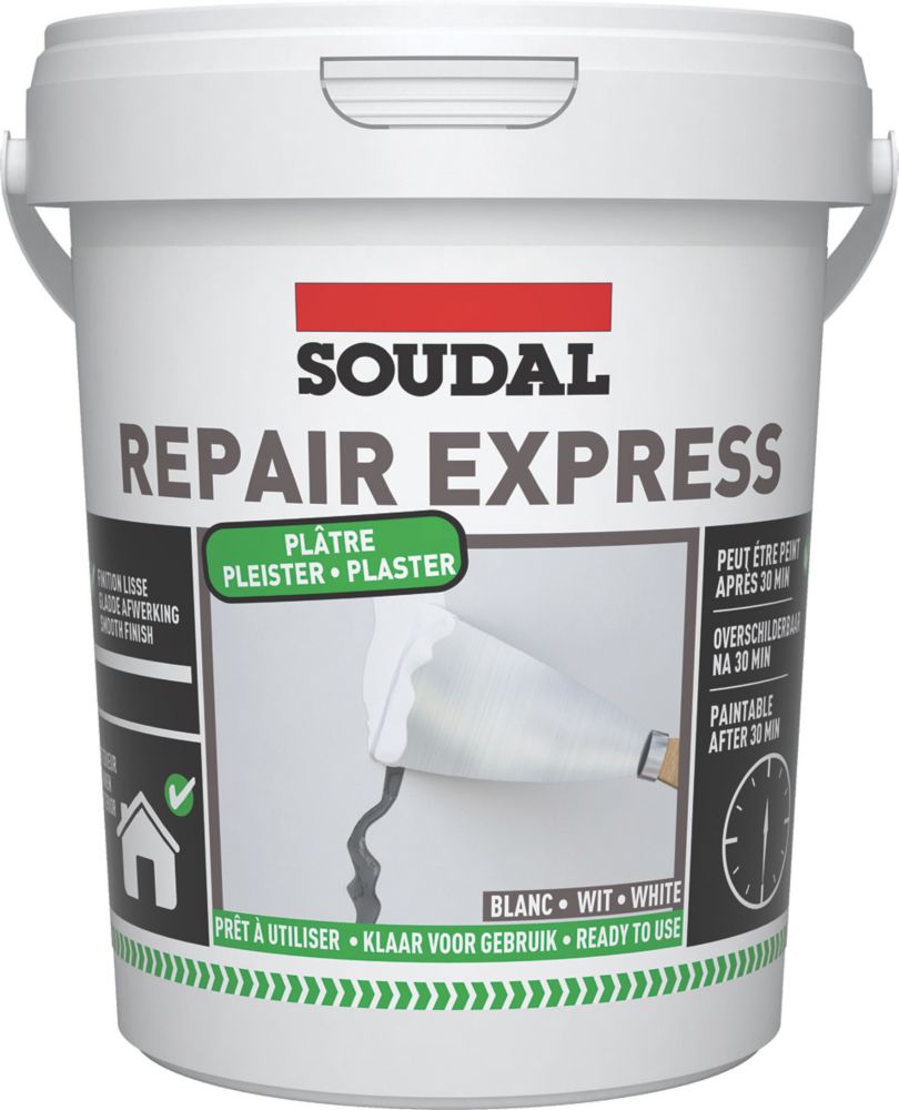 Image of Soudal Repair Express Plaster Filler White 900ml 