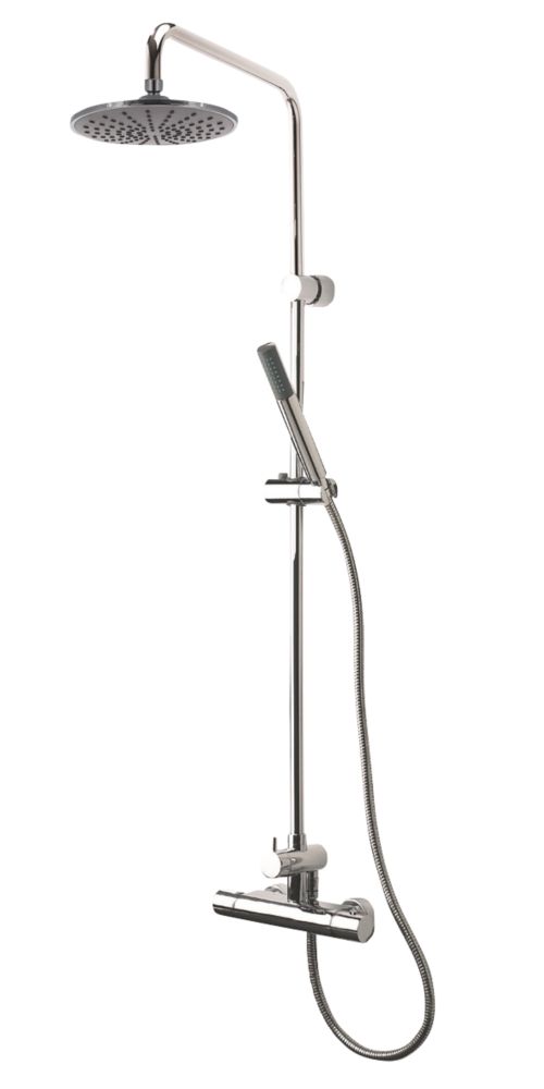 Image of Triton Levano Rear-Fed Exposed Chrome Thermostatic Diverter Mixer Shower 