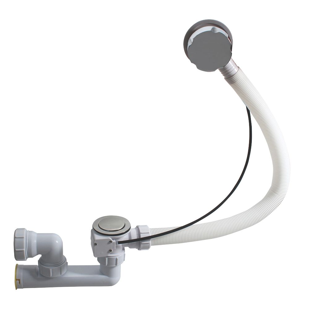 Image of Flomasta Bath Waste & Trap with Overflow White 40-43mm 