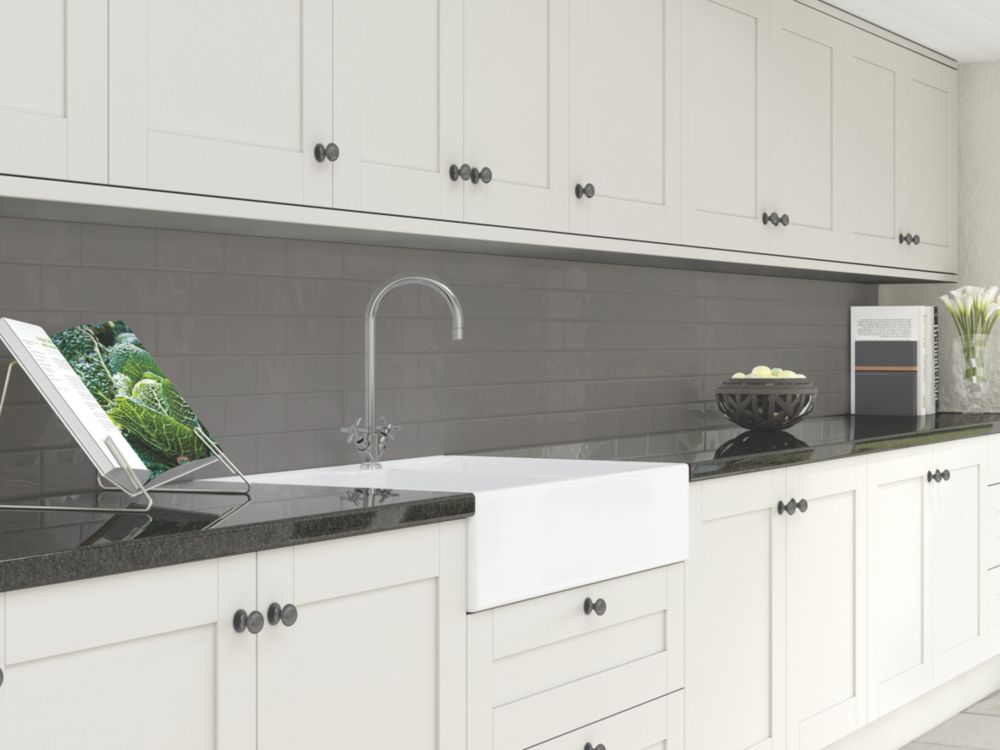 Image of Splashwall Grey Composite Splashback 2440mm x 1220mm x 3mm 