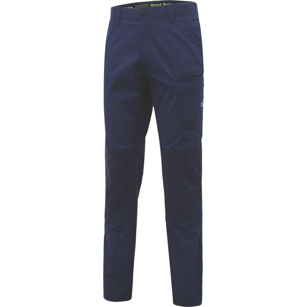Image of Hard Yakka Raptor Active Trousers Navy 38" W 32" L 