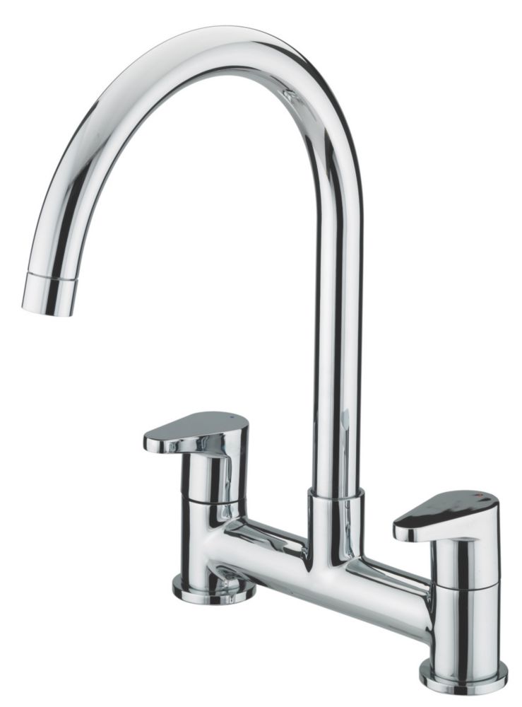 Image of Bristan QST DSM C Quest Surface-Mounted Deck Sink Mixer Kitchen Tap Chrome 