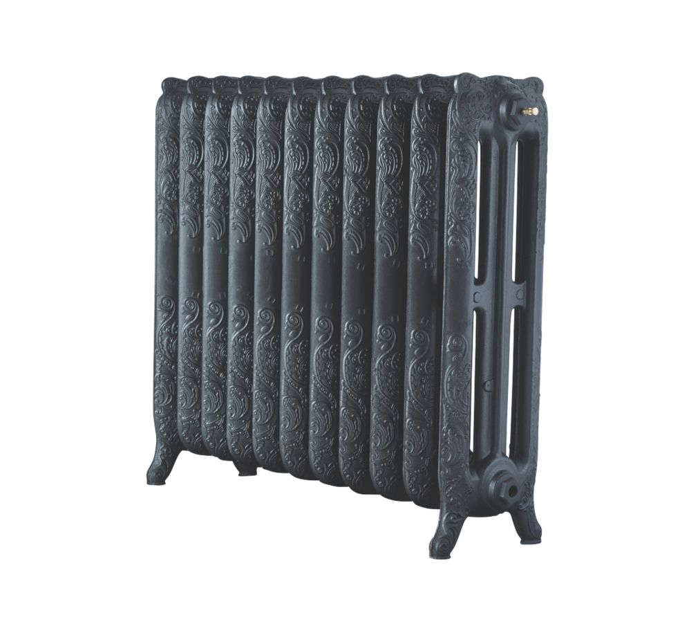 Image of Arroll Montmartre 3-Column Cast Iron Radiator 760mm x 914mm Pewter 5405BTU 