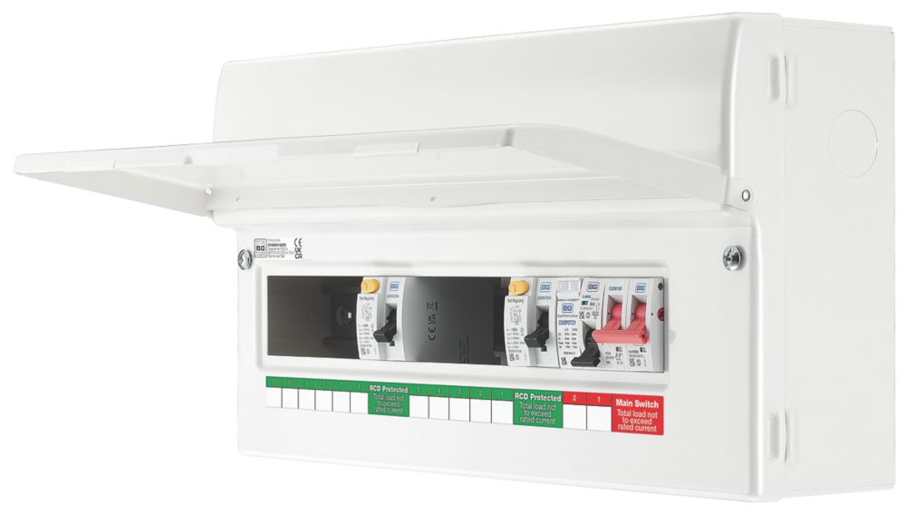 Image of British General Fortress 19-Module 11-Way Part-Populated High Integrity Dual RCD Consumer Unit with SPD 