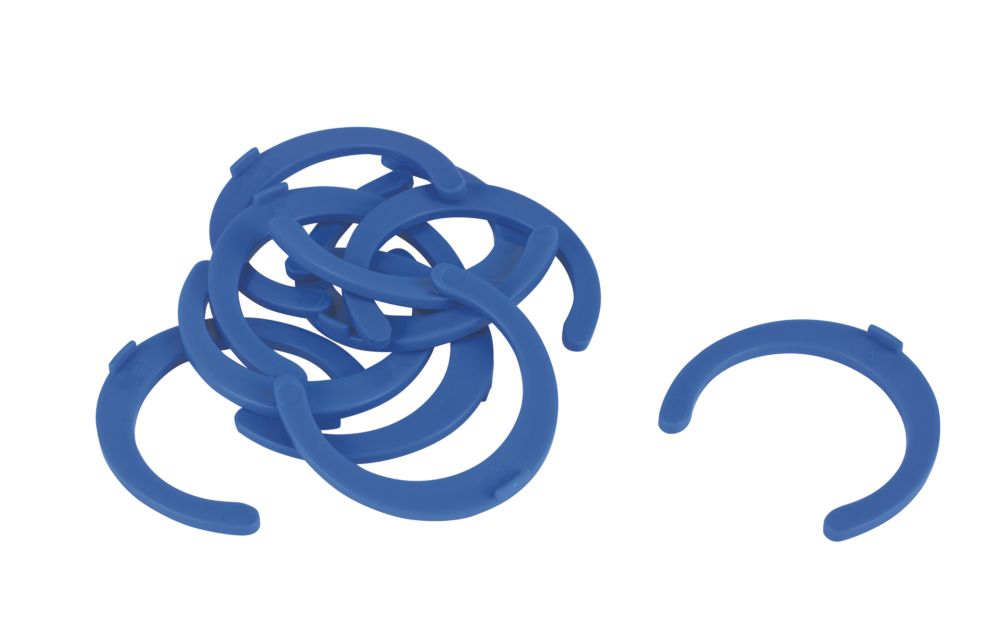 Image of FloPlast FloFit+ Collet Clips Blue 28mm 10 Pack 