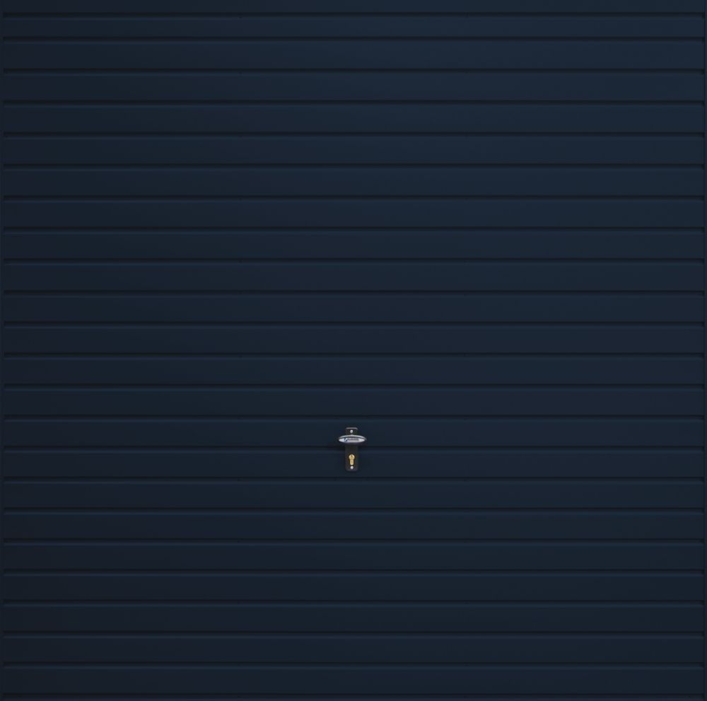 Image of Gliderol Horizontal 7' 6" x 6' 6" Non-Insulated Frameless Steel Up & Over Garage Door Steel Blue 