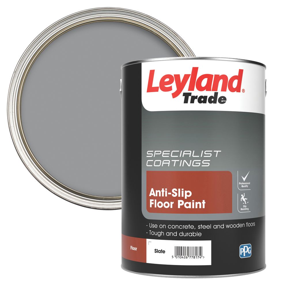 Image of Leyland Trade Anti-Slip Floor Paint Slate 5Ltr 