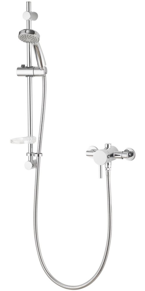 Image of Aqualisa Sierra Rear-Fed Exposed Chrome Thermostatic Sequential Shower 