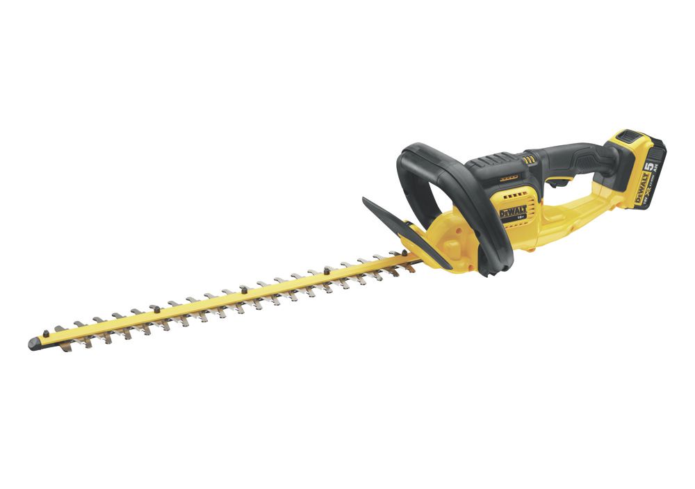 Image of DeWalt DCM563P1-GB 55cm 18V 1 x 5.0Ah Li-Ion XR Cordless Hedge Trimmer 