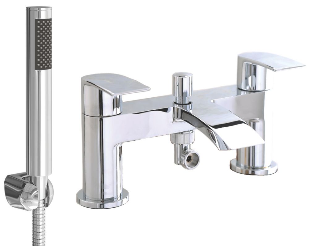 Image of ETAL Spear Deck-Mounted Bath Shower Mixer Tap Polished Chrome 