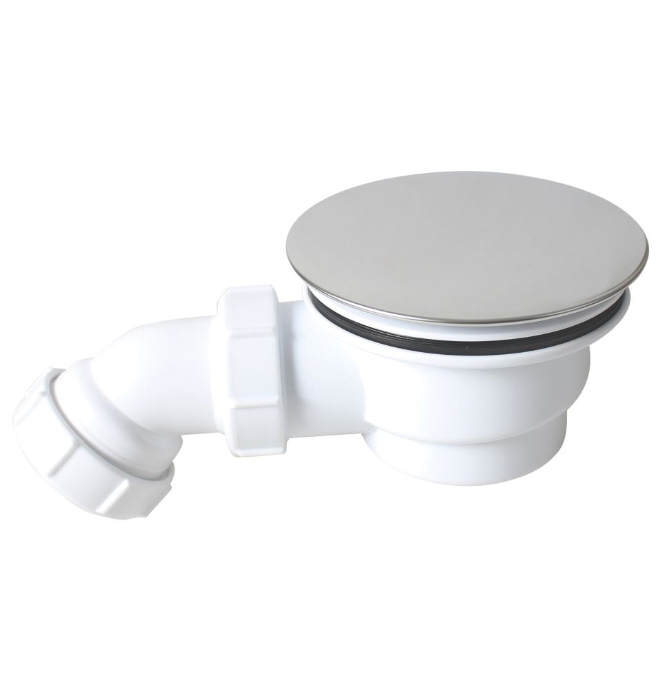 Image of Flomasta Dome Shower Waste Trap White 85mm 