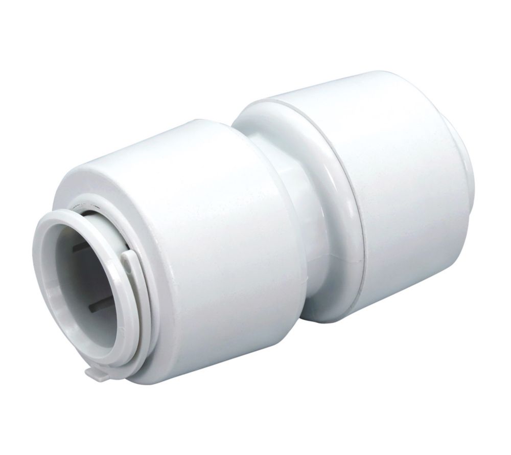 Image of FloPlast FloFit+ Plastic Push-Fit Equal Straight Coupler 15mm 