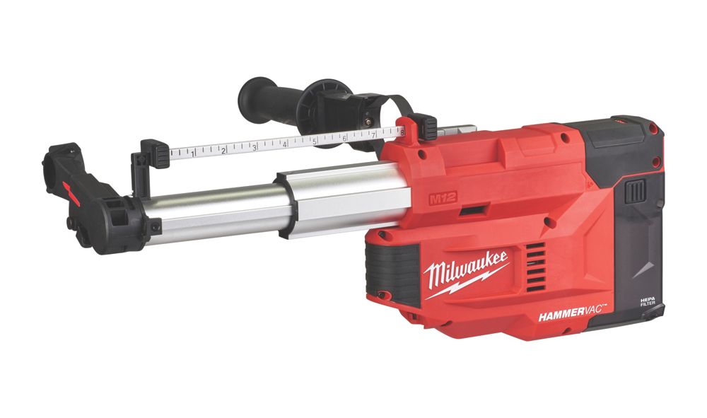 Image of Milwaukee M12UDEL-0 12V Li-Ion RedLithium Cordless SDS Dust Extractor - Bare 