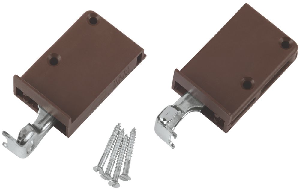 Image of Suki Cabinet Suspension Hangers Brown 64mm x 25mm x 39mm 2 Pack 