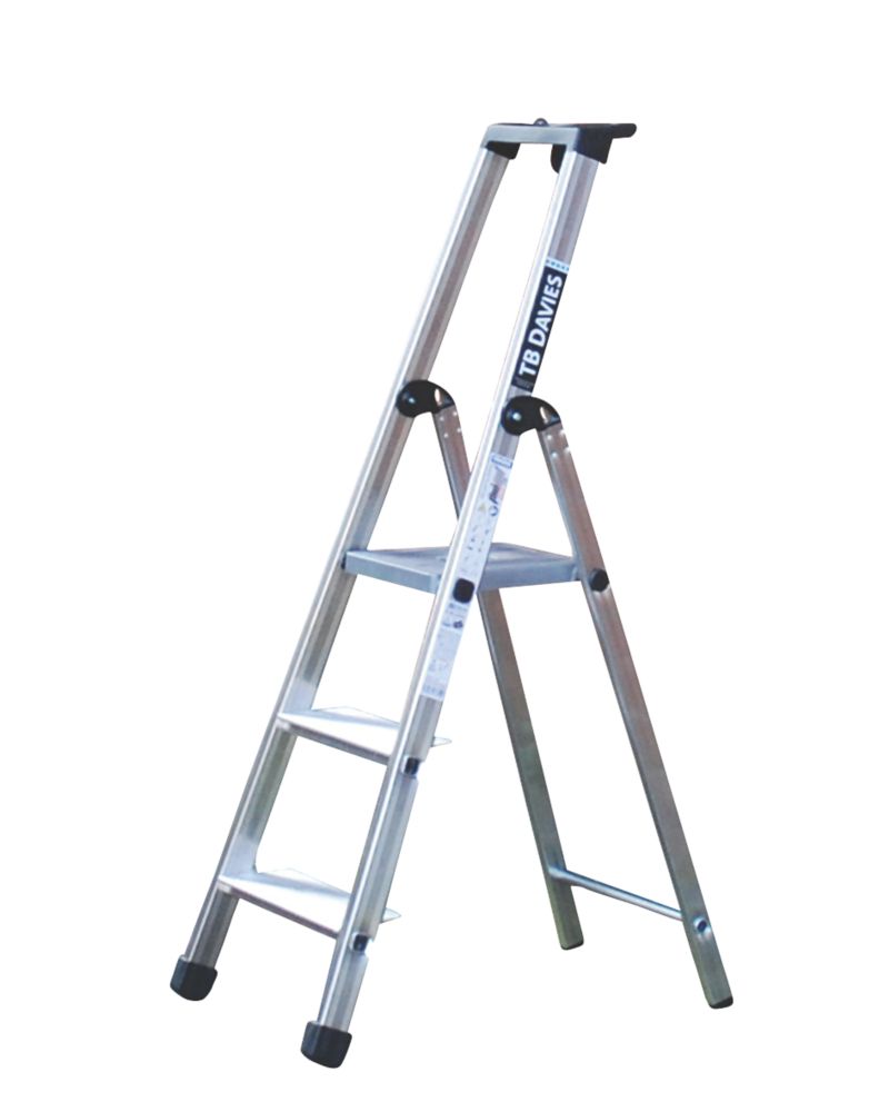 Image of TB Davies Maxi Aluminium 3-Treads Platform Stepladder 0.65m 