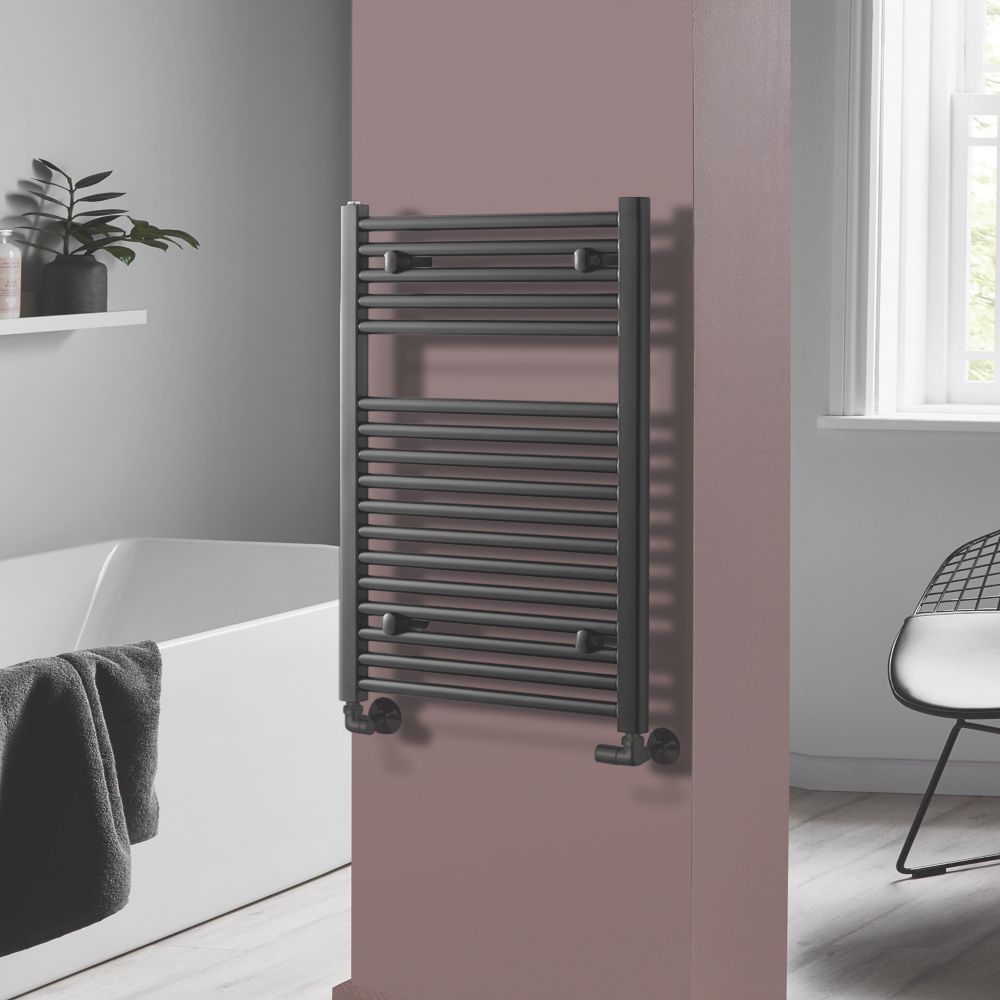 Image of Towelrads Pisa Premium Towel Radiator 800mm x 600mm Black 1539BTU 