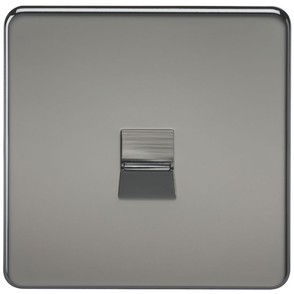 Image of Knightsbridge Master Telephone Socket Black Nickel 