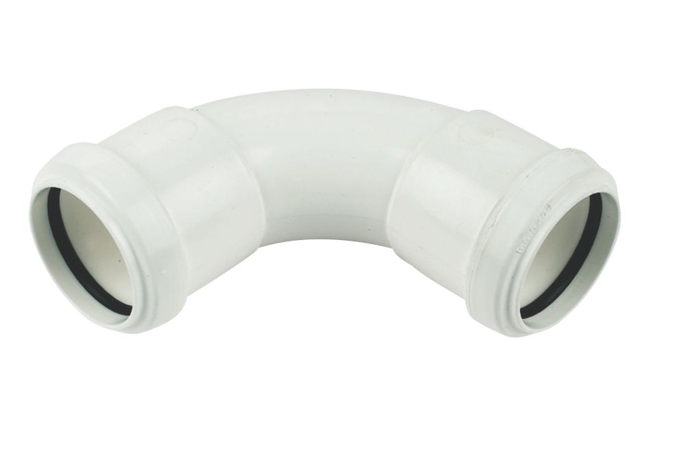 Image of FloPlast Push-Fit Bend White 92.5Â° 40mm 