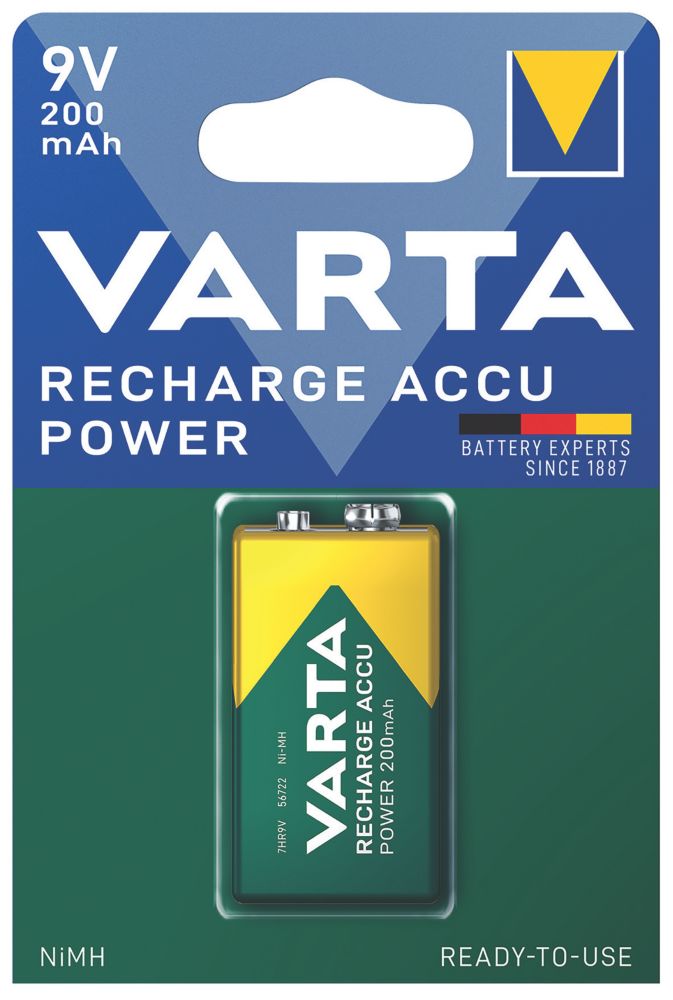 Image of Varta Ready2Use Rechargeable 9V Batteries 