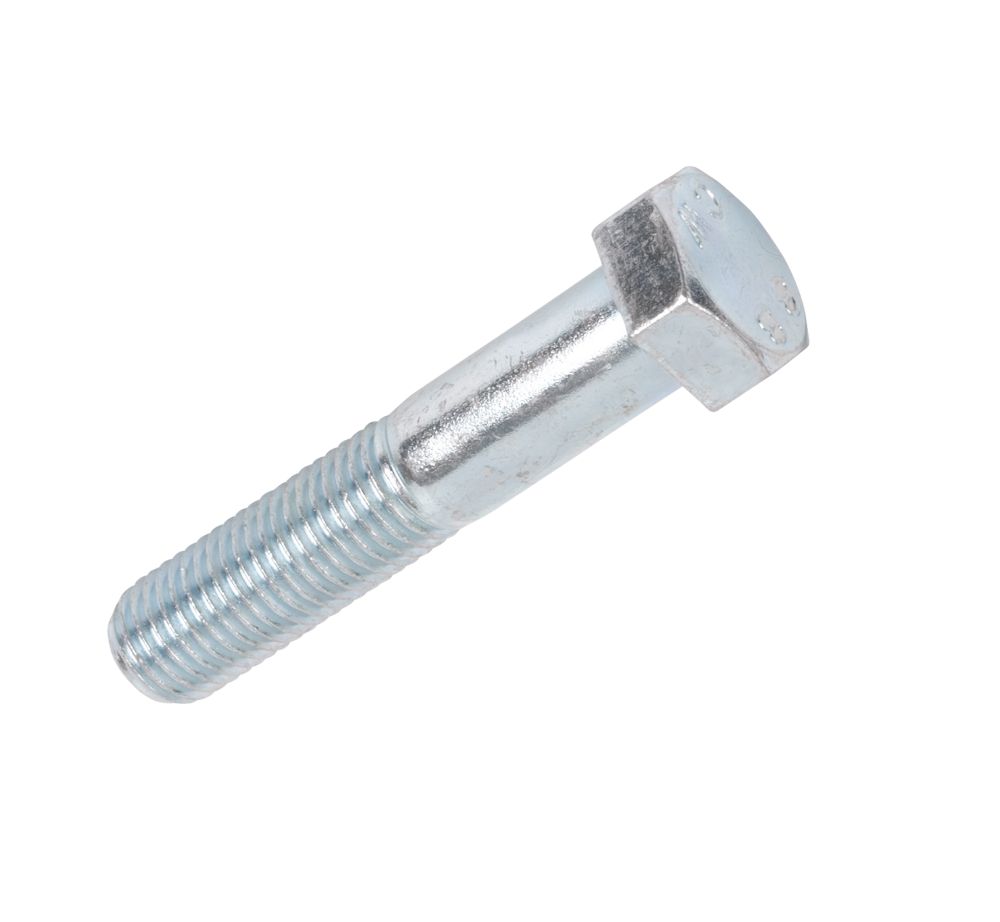 Image of Easyfix Bright Zinc-Plated High Tensile Steel Hex Bolts M16 x 80mm 25 Pack 