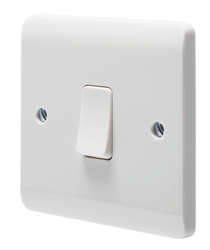 Image of Crabtree Instinct 10AX 1-Gang 2-Way Light Switch White 