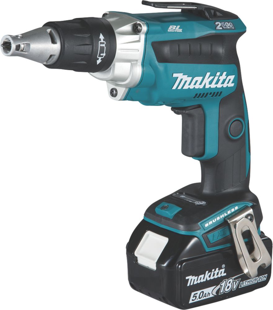 Image of Makita DFS250RTJ 18V 2 x 5.0Ah Li-Ion LXT Brushless Cordless Drywall Screwdriver 