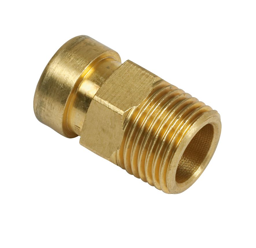 Image of Tectite Sprint Brass Push-Fit Adapting Male Coupler 15mm x 1/2" 