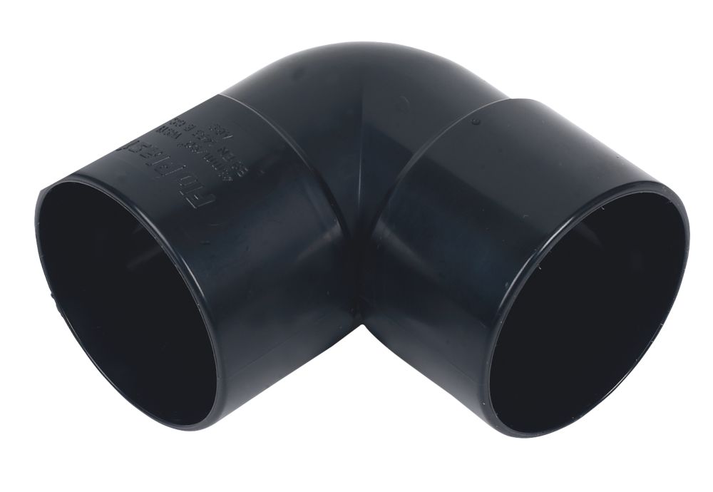 Image of FloPlast Solvent Weld Bends 90Â° Black 40mm 5 Pack 