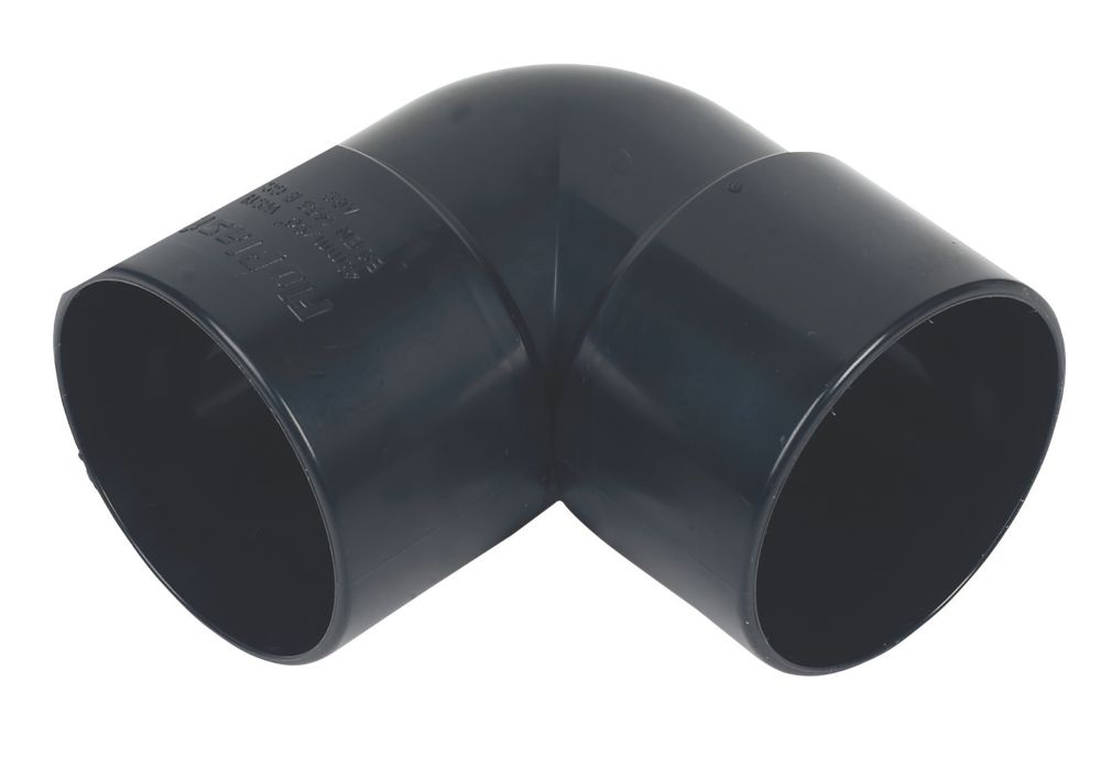 Image of FloPlast Solvent Weld Bends 90Â° Black 40mm 5 Pack 