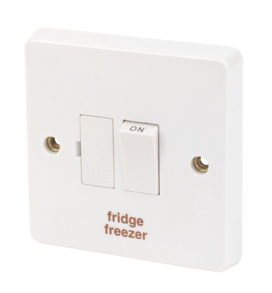 Image of Crabtree Capital 13A Switched Fridge Freezer Fused Spur White 