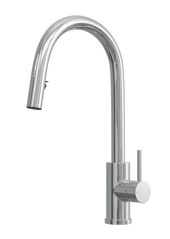 Image of ETAL Velia Concealed Pull-Out Kitchen Mixer Tap Polished Chrome 