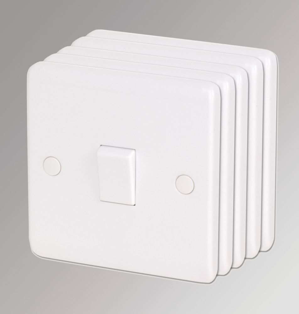 Image of LAP 10AX 1-Gang 2-Way Light Switch White 5 Pack 