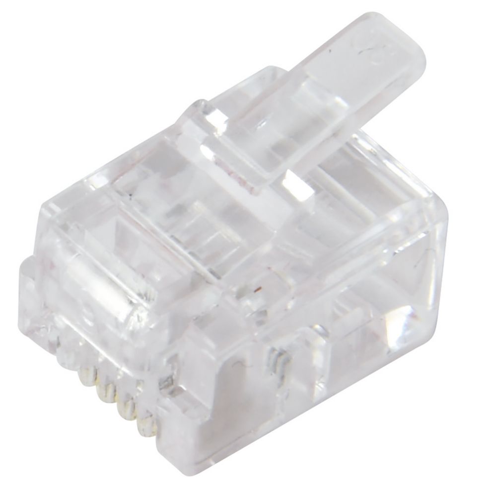 Image of Philex RJ11 6P/4C Connector Plug 100 Pack 