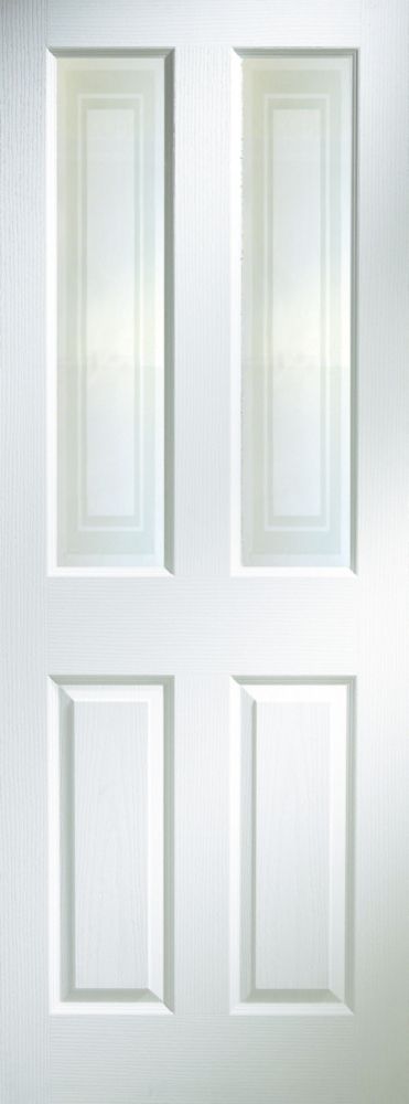 Image of Jeld-Wen Oakfield 2-Clear Light Primed White Wooden 2-Panel Internal Door 1981mm x 762mm 
