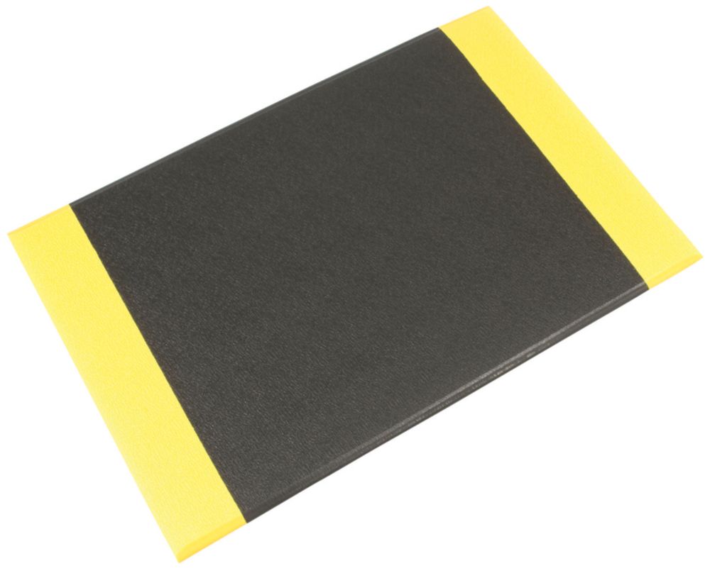 Image of COBA Europe Orthomat Anti-Fatigue Floor Mat Black / Yellow 0.9m x 0.6m x 9mm 