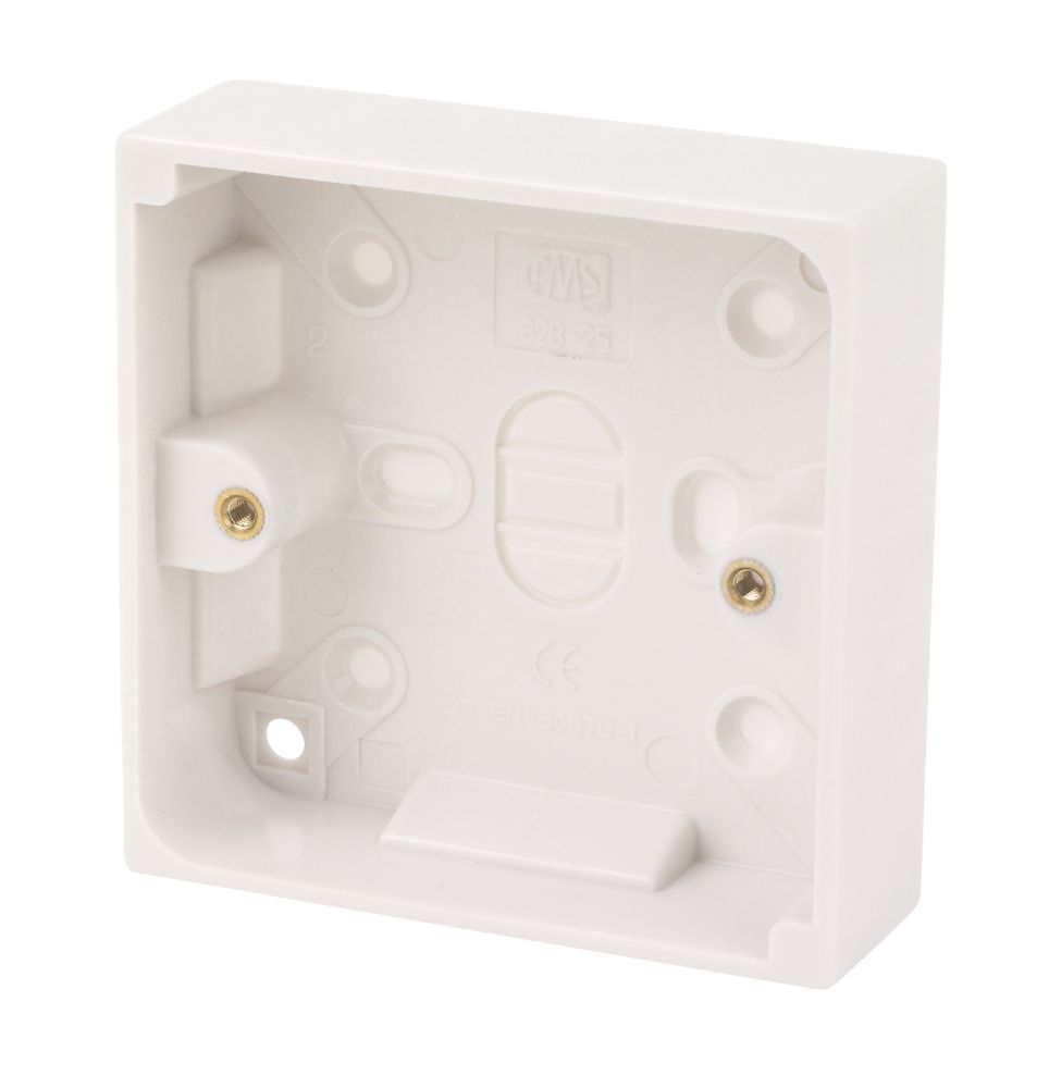 Image of 1-Gang Surface Pattress Back Box 25mm 