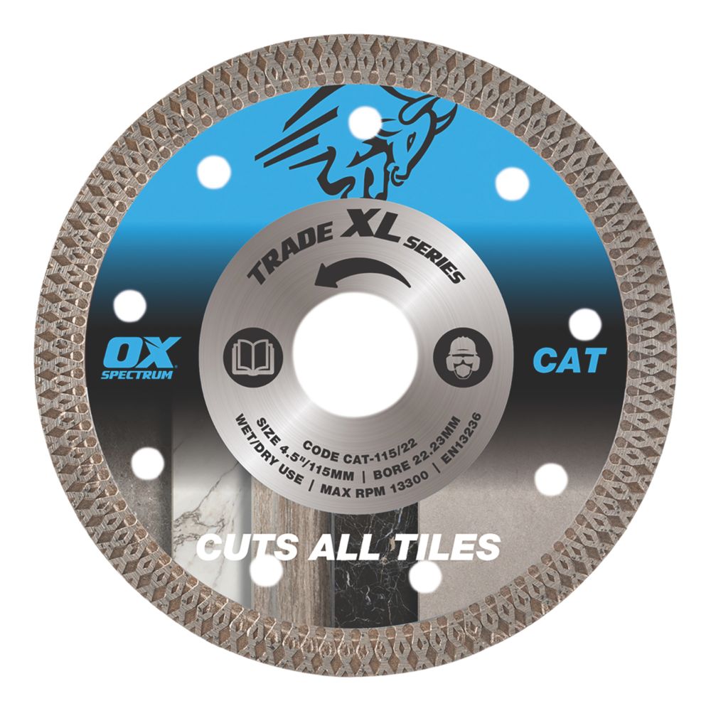 Image of OX Trade XL Tile Diamond Blade 115mm x 22.23mm 