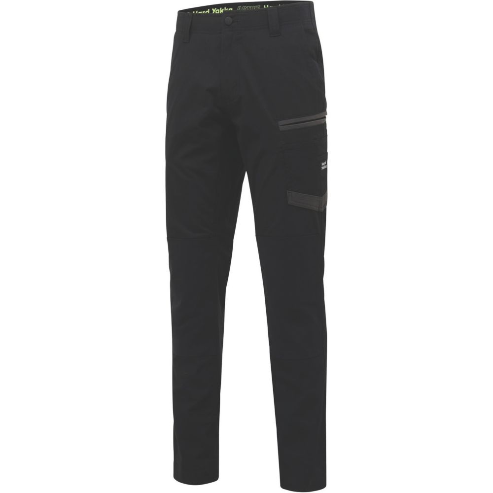 Image of Hard Yakka Raptor Active Trousers Black 42" W 32" L 