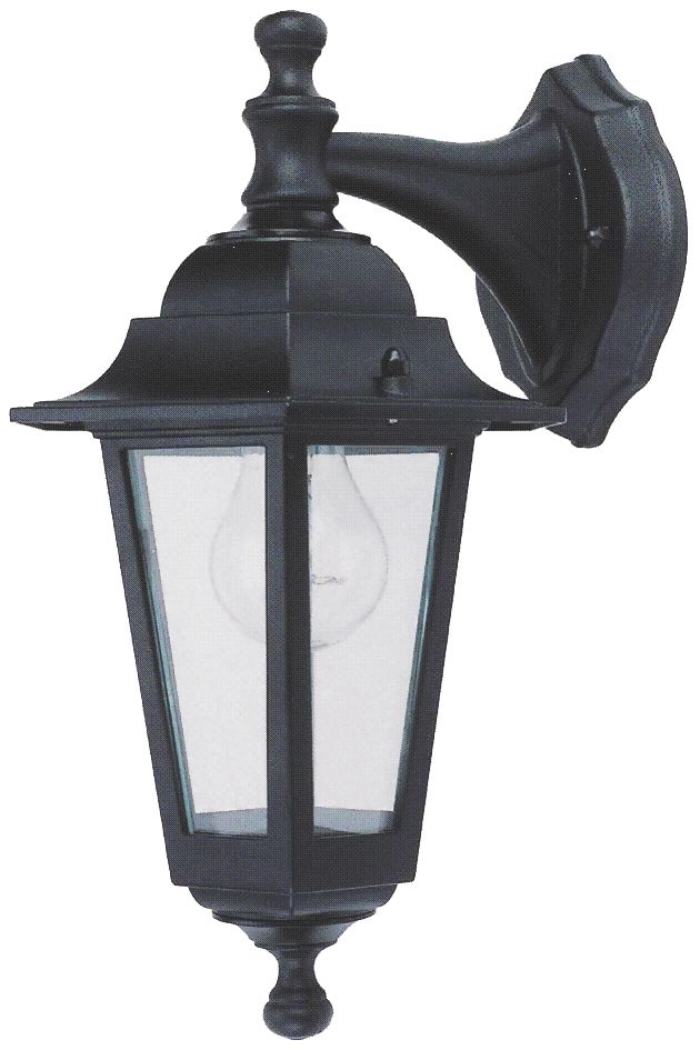 Image of Coach Outdoor Hanging Lantern Wall Light Black 
