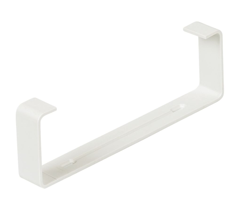 Image of Manrose Rectangular Flat Channel Clip White 204mm 2 Pack 