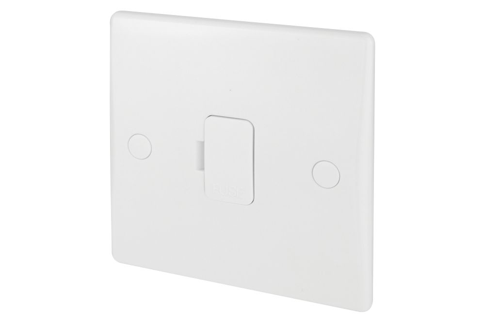 Image of Schneider Electric Ultimate Slimline 13A Unswitched Fused Spur White 