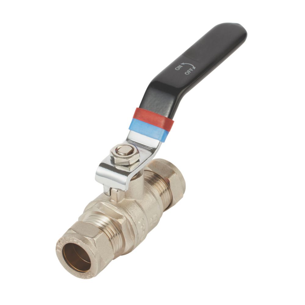 Image of Flomasta Lever Ball Valve Nickel 22mm 