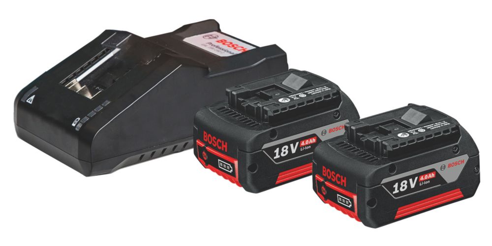 Image of Bosch 18V 4.0Ah Li-Ion Coolpack Battery Starter Set 3 Pieces 