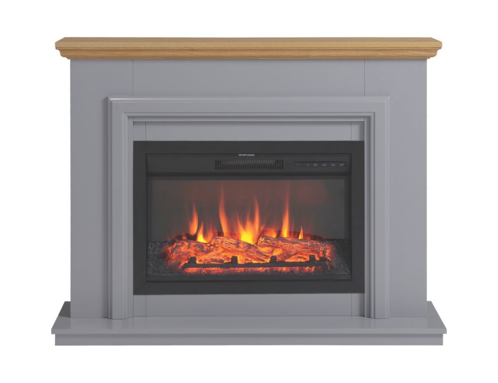 Image of Focal Point Horsham Electric Suite Grey Painted-Effect 1140mm x 330mm x 872mm 