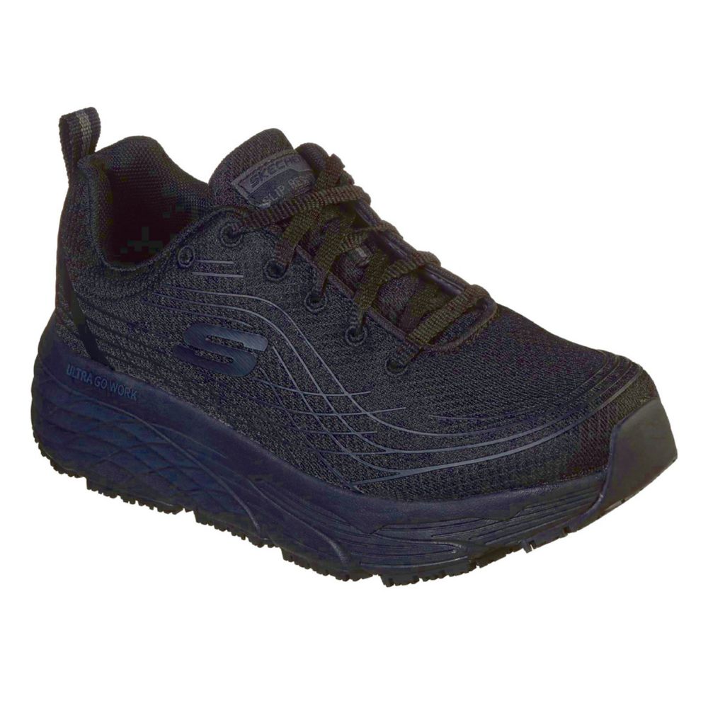 Image of Skechers Max Cushioning Elite Sr Metal Free Womens Non Safety Shoes Black Size 5 