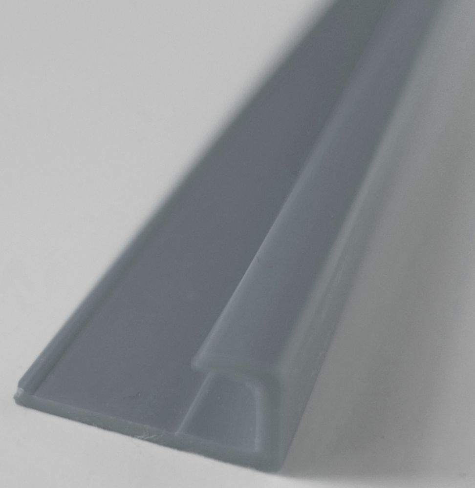 Image of Splashwall End Cap Matt Light Grey 2440mm x 4mm 