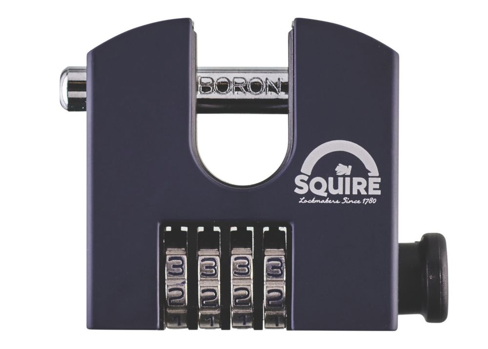 Image of Squire Steel Weatherproof Combination Block Padlock Blue 65mm 