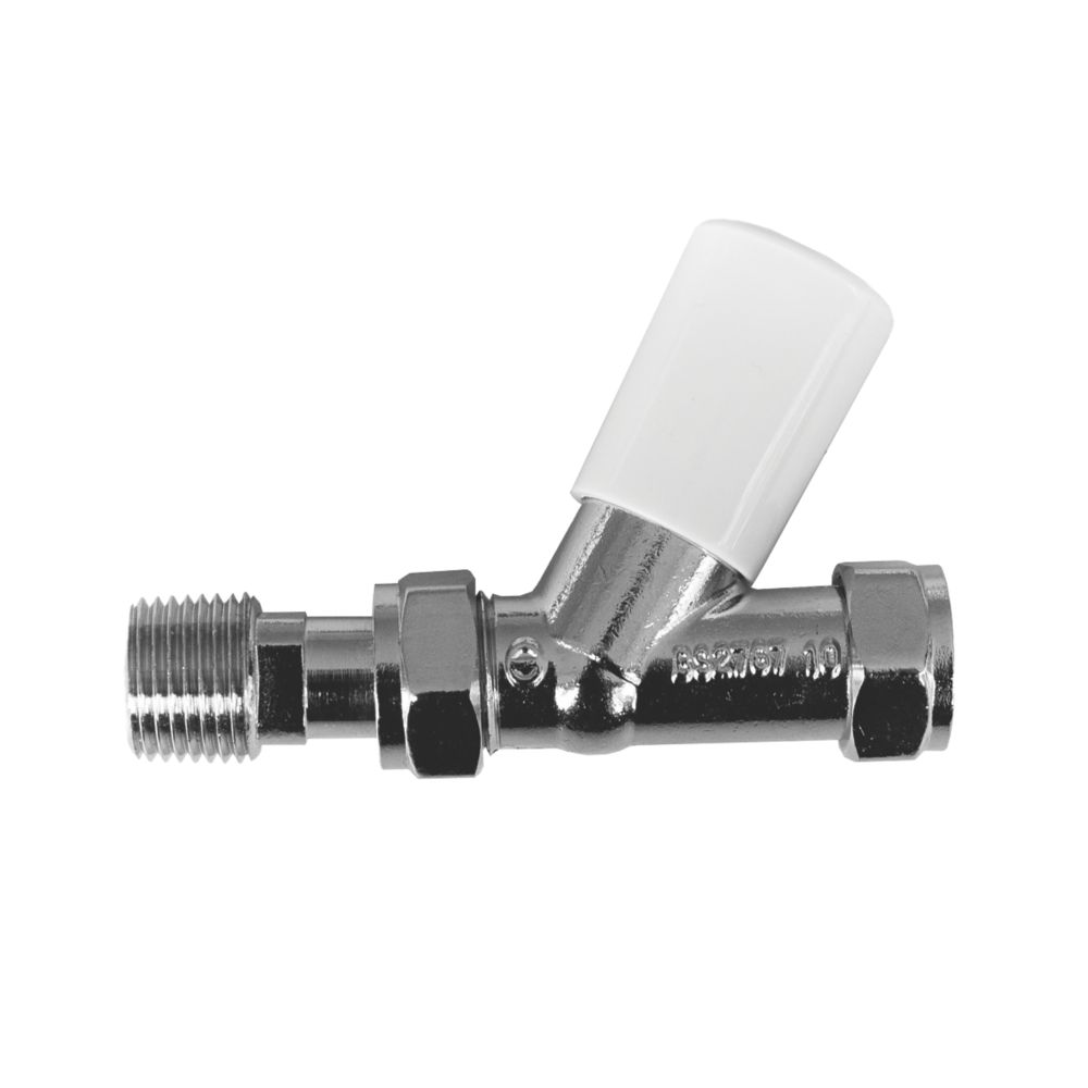 Image of Drayton White Straight Lockshield 15mm x 1/2" 
