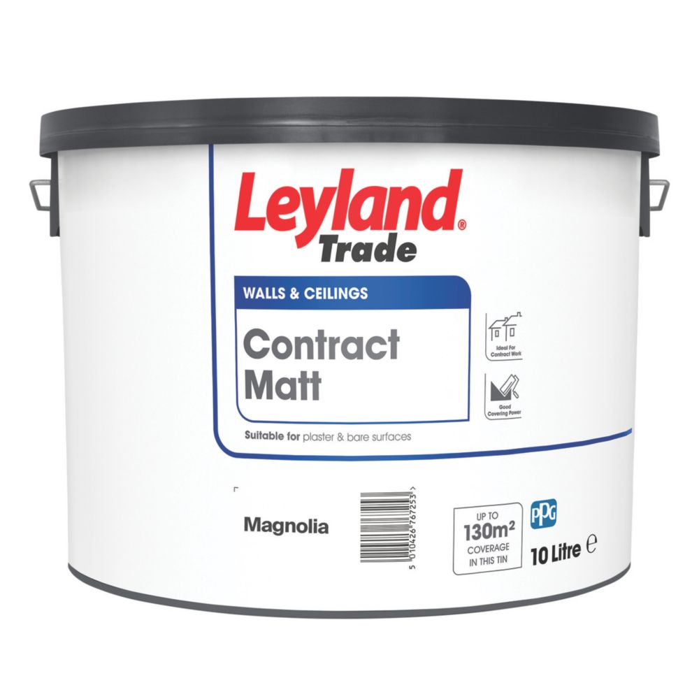 Image of Leyland Trade Contract Matt Magnolia Emulsion Paint 10Ltr 